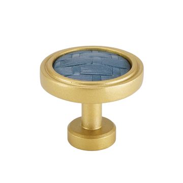 Carpe Diem Spectra Weaves Gold and Blue Titanium Knobimage