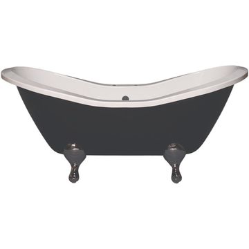 Strom Living Alpine Black & White Acrylic Double Slipper Leg Tubimage