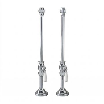 Strom Living Deck Mount Supply Lines With Porcelain Lever Handlesimage