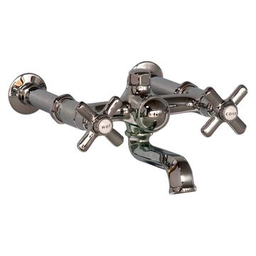 Strom Living Deco Wall Mount Kitchen Faucet With Cross Handlesimage
