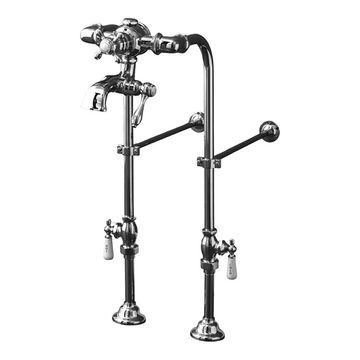 Strom Living Floor Mount Thermostatic P1138 Tub Filler With Hand Showerimage