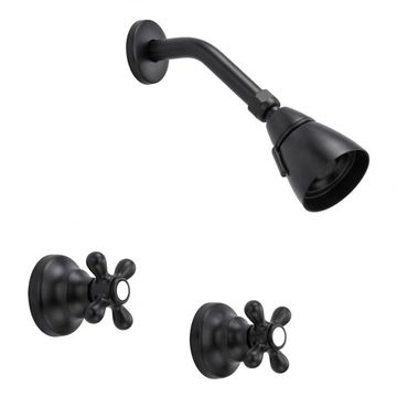 Strom Living Sacramento In-Wall Shower Set With Cross Handles - No Spoutimage