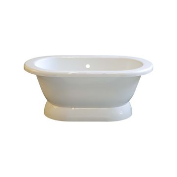 Strom Living Sonoma 60 Inch Double End Acrylic Pedestal Bath Tubimage