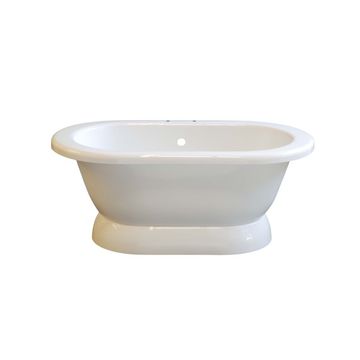 Strom Living Sonoma 60 Inch Double End Pedestal Acrylic Bath Tubimage