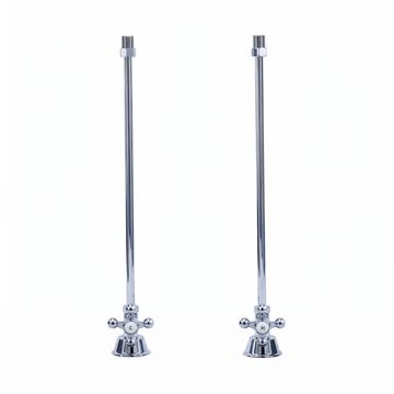 Strom Living Straight Supply Lines With Cross Point Handle Shut Offimage