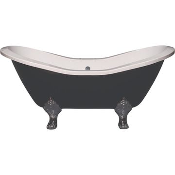 Strom Living Summit Black 6 Foot Double Slipper Clawfoot Bath Tubimage