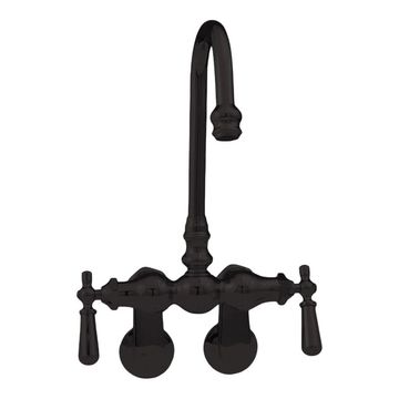 Strom Living Tub Mount P0804 Gooseneck Faucet With Metal Leversimage