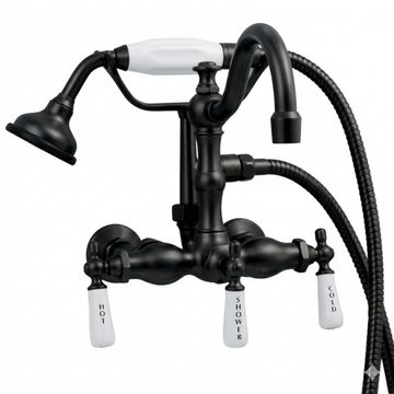 Strom Living Wall Mount Tub Faucet P1055 With Handheld Showerimage