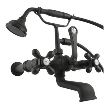 Strom Living Wall Mount Tub Faucet P1078 With Handheld - Metal Crossimage