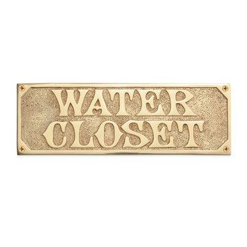 CAST BRASS WATER CLOSET SIGNimage