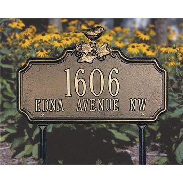 Whitehall Chickadee Ivy Personalized Lawn Plaqueimage