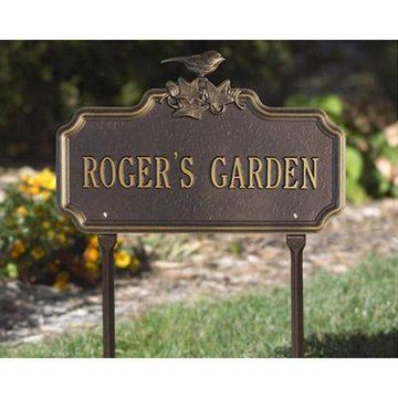 Whitehall Chickadee Ivy Personalized Lawn Plaqueimage