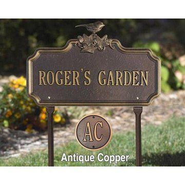 Whitehall Chickadee Ivy Personalized Lawn Plaqueimage