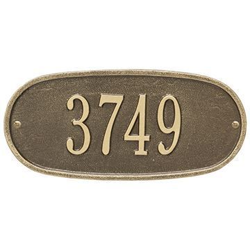 Whitehall Oval Personalized Address Plaqueimage