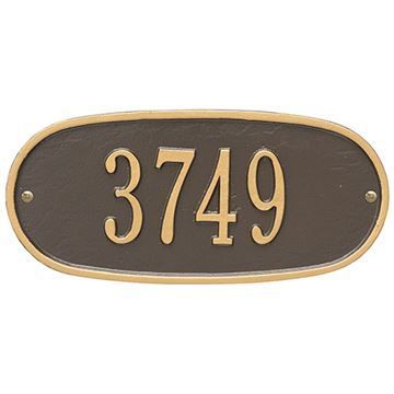 Whitehall Oval Personalized Address Plaqueimage