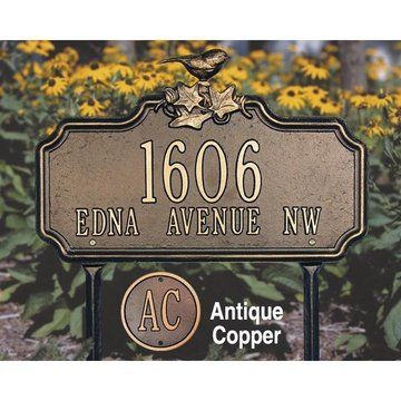 Whitehall Chickadee Ivy Personalized Lawn Plaqueimage