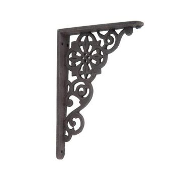 BLK POWD COATED IRON SHELF BRACKETimage