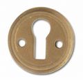 ANTQ BRASS VICTORIAN ESCUTCHEON W/FASTENERSimage