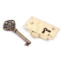 Restorers Brass Mortise Lock Set with Skeleton Keyimage