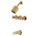 Restorers Concord 3-Handle Tub & Shower Faucet - Metal Crossimage