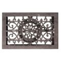Cast Iron 11 1/2” Flower and Scroll Floor Registerimage