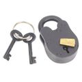 BLACK PADLOCK W/2KEYS 2 7/8 H X 1 5/8 Wimage