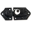 Restorers Black Iron Latch with Porcelain Knobimage