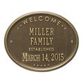 WELCOME FAMILY OVAL PERSONALIZED PLAQUEimage