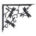BLACK CAST IRON DRAGONFLY SHELF BRACKETimage