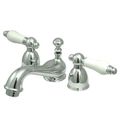 Mini Widespread Lavatory Faucet - 4 - 8 Inch Adjustable Spread - Porcelain Leverimage