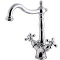 Mono Deck Mount Lavatory Faucet - 6 1/2 Inch Spout Reach - Metal Crossimage