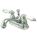 Restoration 4 Inch Centerset Lavatory Faucet - Porcelain Leverimage