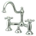 Restoration Lavatory Faucet With 8 Inch Spread - Metal Crossimage