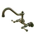 Wall Mount Brass Kitchen Faucet - Buckingham Leverimage