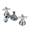 Widespread Lavatory Faucet With 8 - 16 Inch Spread - Porcelain Crossimage