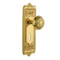 Nostalgic Warehouse Egg & Dart Double Dummy Interior Door Set With Egg & Dart Knob - With Keyholeimage