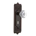 Nostalgic Warehouse Egg & Dart Passage Interior Door Set With Crystal Waldorf Knob - With Keyholeimage