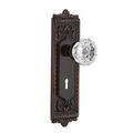 Nostalgic Warehouse Egg & Dart Privacy Interior Door Set With Crystal Knob - With Keyholeimage