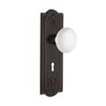 Nostalgic Warehouse Meadows Double Dummy Interior Door Set With White Porcelain Knob - With Keyholeimage