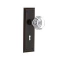 Nostalgic Warehouse New York Double Dummy Interior Door Set With Crystal Waldorf Knob - With Keyholeimage