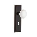 Nostalgic Warehouse New York Mortise Interior Door Set With White Porcelain Knobimage