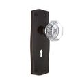 Nostalgic Warehouse Prairie Privacy Interior Door Set With Crystal Waldorf Knobimage