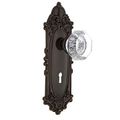Nostalgic Warehouse Victorian Passage Interior Door Set With Crystal Waldorf Knob - With Keyholeimage