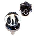 Restorers Classic 1 Inch Star Shaped Glass Knob With Nickel Stemimage