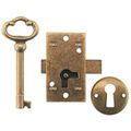 Restorers Classic Antique Brass Non-Mortise Furniture Lockimage