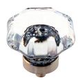 Restorers Classic Large Octagonal Glass Cabinet Knob - 1 1/2 Inchimage