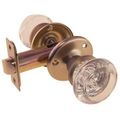 Restorers Classic Privacy Round Glass Knob Set With 2 1/4 Inch Rosetteimage
