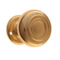 Restorers Classic Dummy Plain 2 Inch Stamped Door Set With Rings Hollow Brass Knobsimage