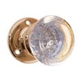 Restorers Classic Dummy Plain 2 Inch Stamped Door Set With Round Glass Knobsimage