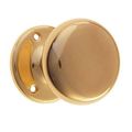 Restorers Classic Passage Plain 2 1/4 Inch Stamped Door Set With Plain Hollow Brass Knobsimage